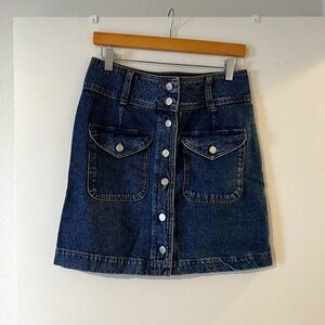 Sezane denim mini skirt